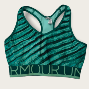 Under Armour Green Striped Racerback Sports Bra Size Sm/P
